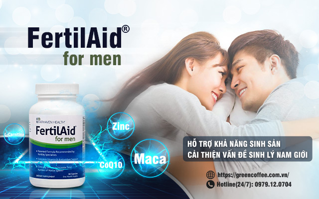 FertilAid For Men hỗ trợ tăng chất lượng, số lượng tinh trùng