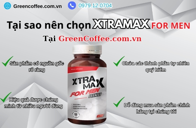 Xtramax For Men sản phẩm tăng sinh lý có chứa Nhục Thung Dung