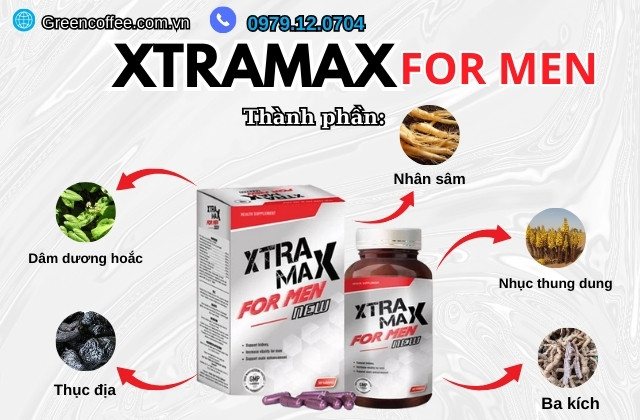 Xtramax For Men có thành phần gì? có công dụng gì đặc biệt