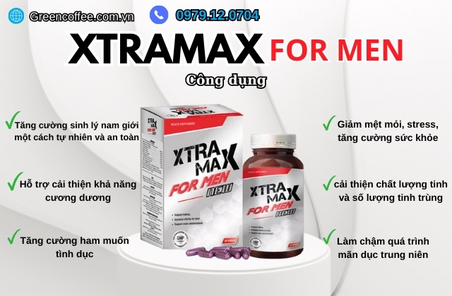 Xtramax For Men có thành phần gì? có công dụng gì đặc biệt